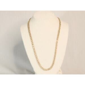 Gold Tone Intricate Chain Necklace